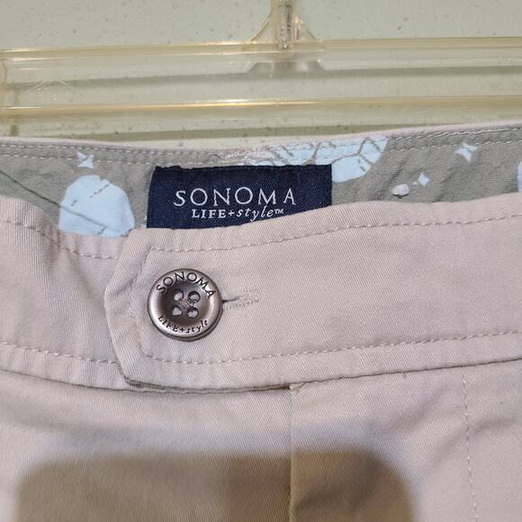 Sonoma Life + Style‎ Bermuda Stretch Shorts Bone Slits Golf Women's 14 - Picture 4 of 8